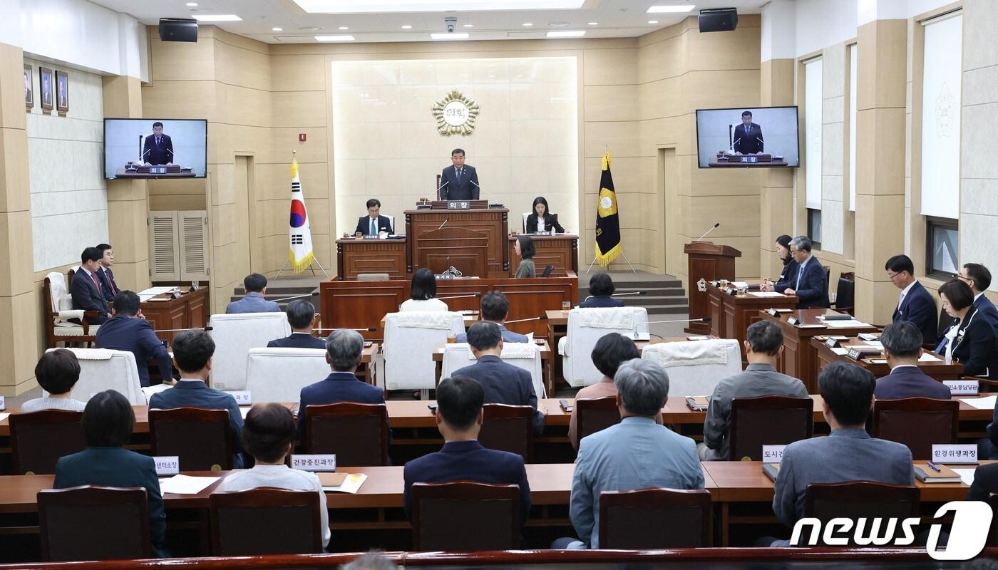 제167회 계룡시의회 제1차 정례회 모습. &#40;계룡시의회 제공&#41; /뉴스1