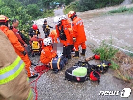 지난 15일 강원 원주시 신림면 황둔리 급류 사고 구조 현장.&#40;뉴스1 DB&#41;