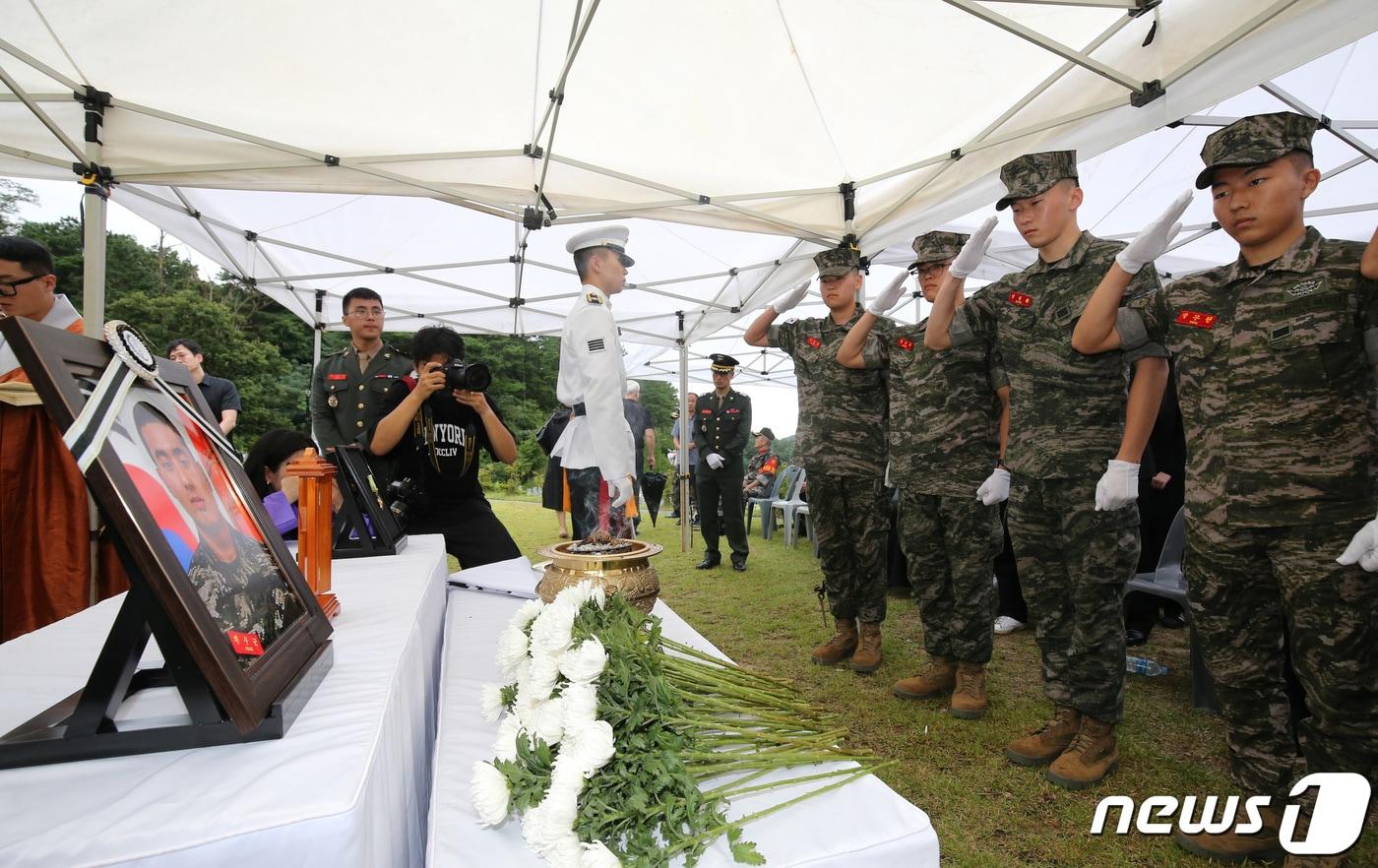 고&#40;故&#41; 채수근 해병대 상병 안장식. 2023.7.22/뉴스1 ⓒ News1 김기태 기자