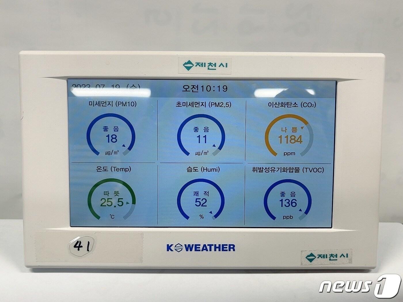 제천시가 각 가정과 기업에 대여할 실내공기질 간이측정기. 