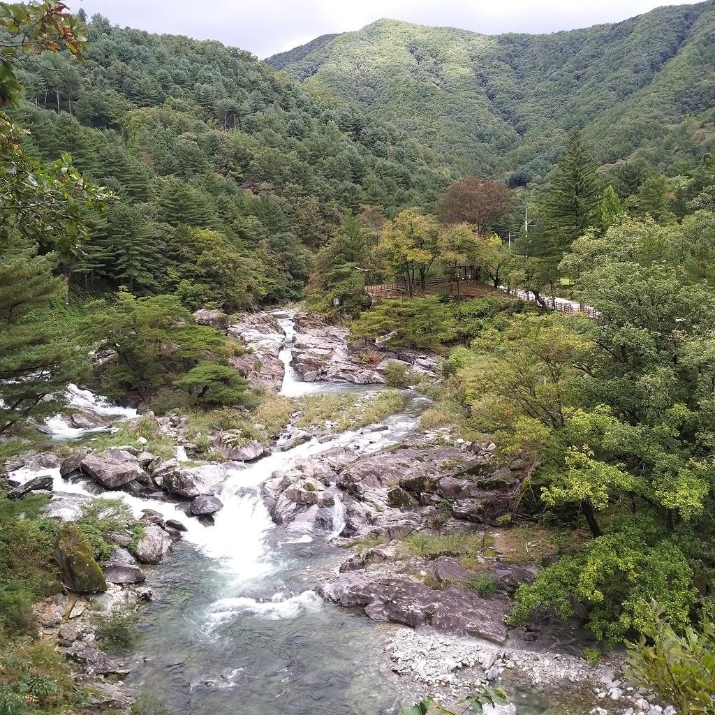 경기도 가평 ‘연인산 명품 계곡길’이 산림청이 주관한 국토녹화 50주년 기념 걷기 좋은 명품숲길 경진 대회&#40;2차&#41; 1위에 선정됐다. 사진은 연인산 용추구곡 1곡 와룡추&#40;경기도 제공&#41;