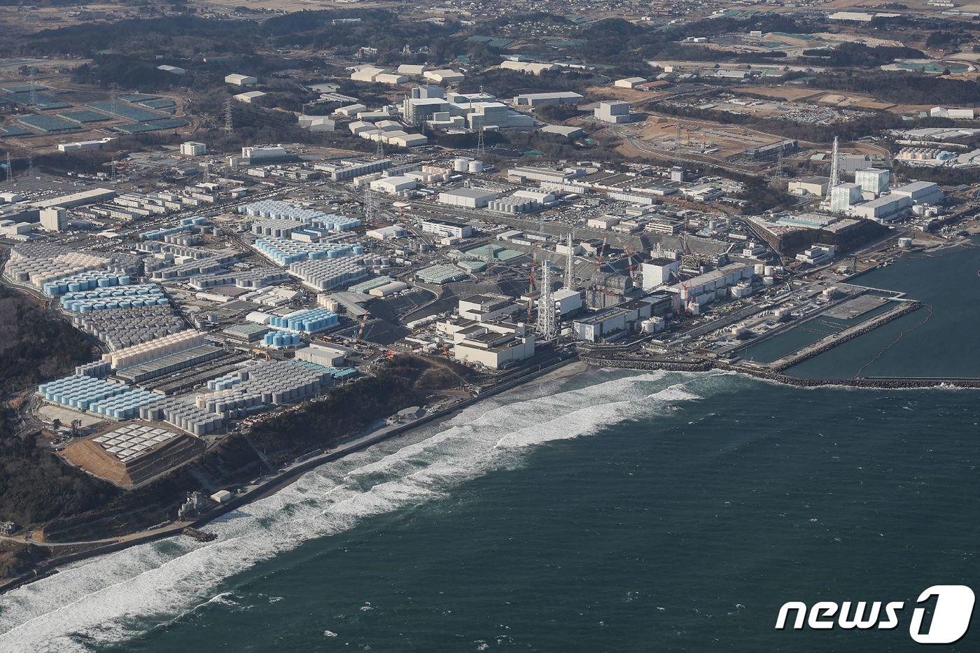 일본 후쿠시마현에 위치한 도쿄전력의 제1원자력발전소. 2023.08.23/ ⓒ AFP=뉴스1 ⓒ News1 권진영 기자