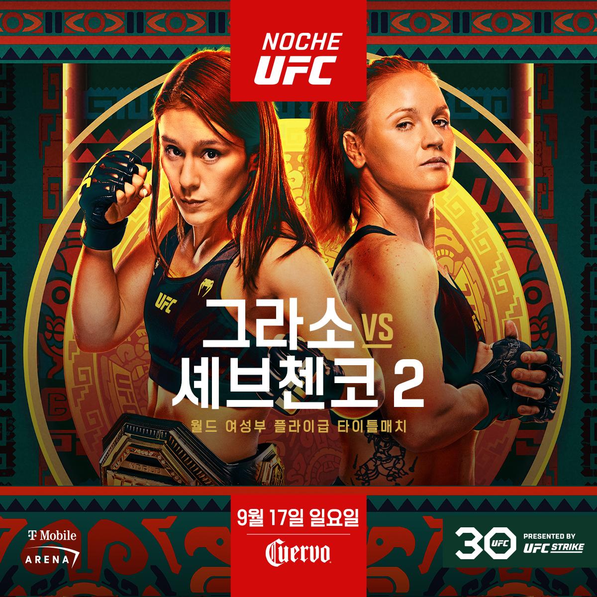 노체 UFC: 그라소 vs 셰브첸코 2 포스터&#40;UFC 제공&#41;