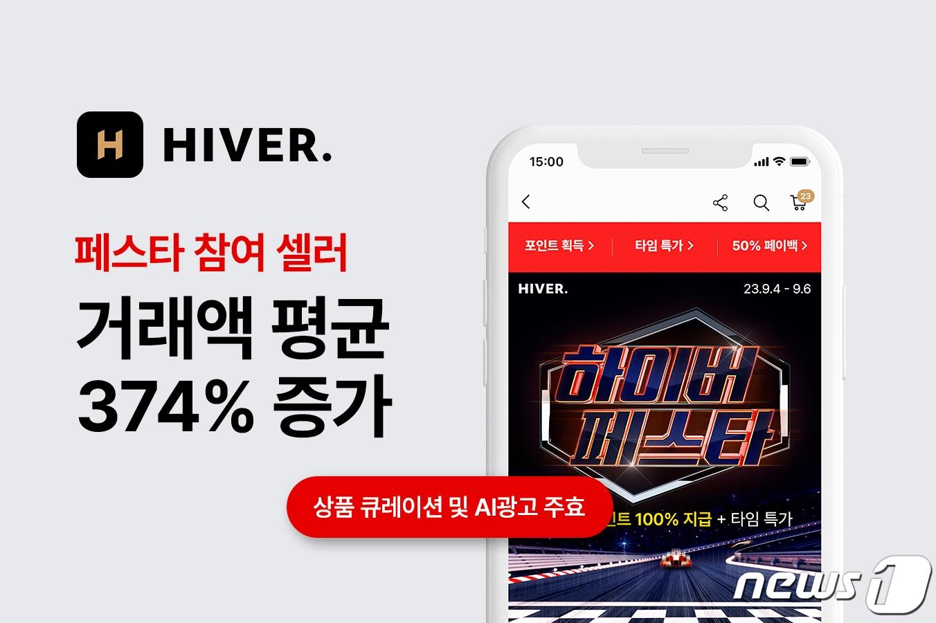  &#39;하이버 페스타&#39;에 참여한 셀러들의 거래액이 전주대비 평균 374% 상승했다.&#40;하이버제공&#41;