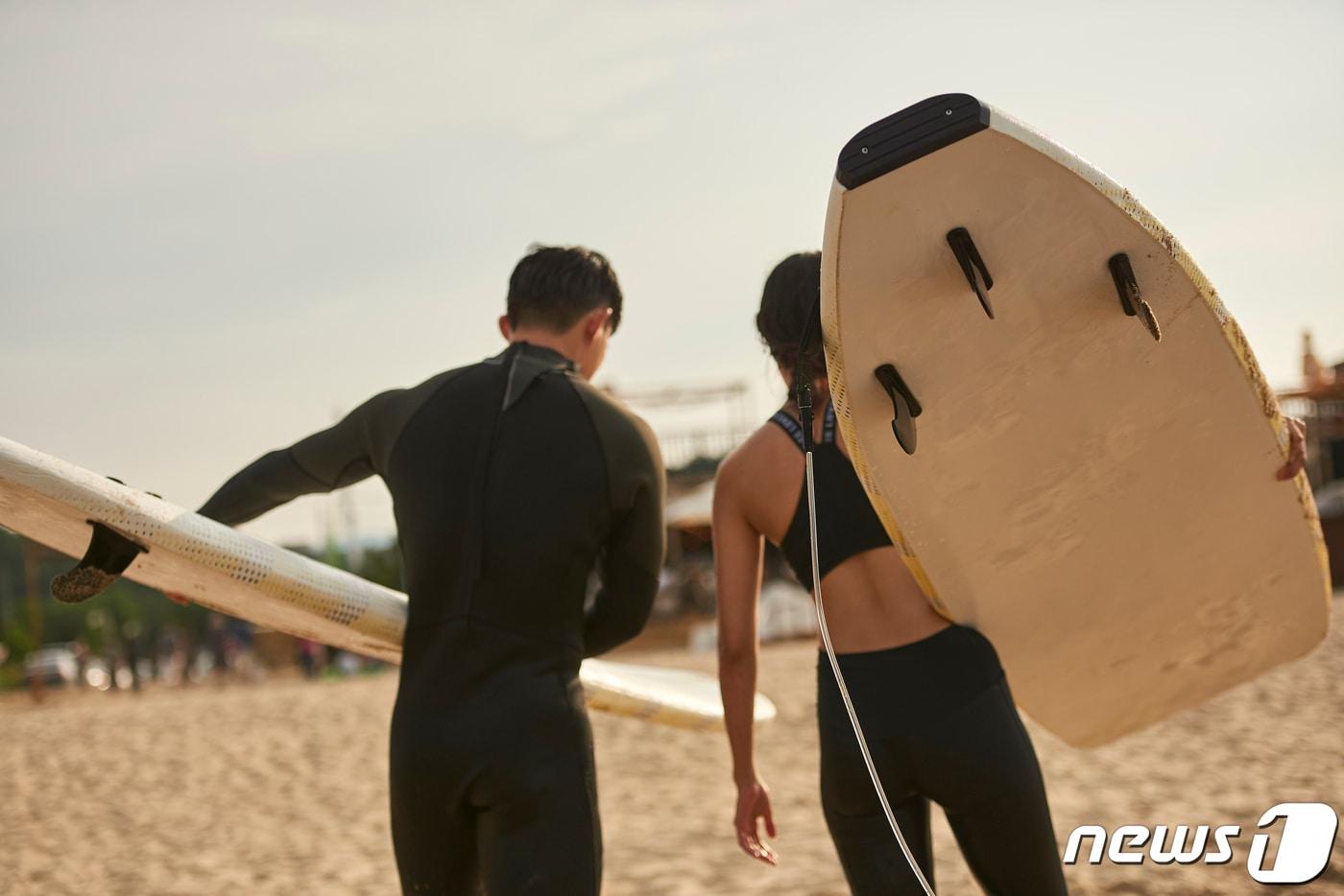 강원 양양군 현북면 중광정리에 위치한 국내 최초 서핑전용해변 &#39;서피비치&#39;&#40;서피비치 제공&#41; 2023.9.27/뉴스1