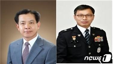 치안정감 승진자로 내정된 김희중 행정안전부 경찰국장&#40;왼쪽&#41;, 김수환 공공안녕정보국장.