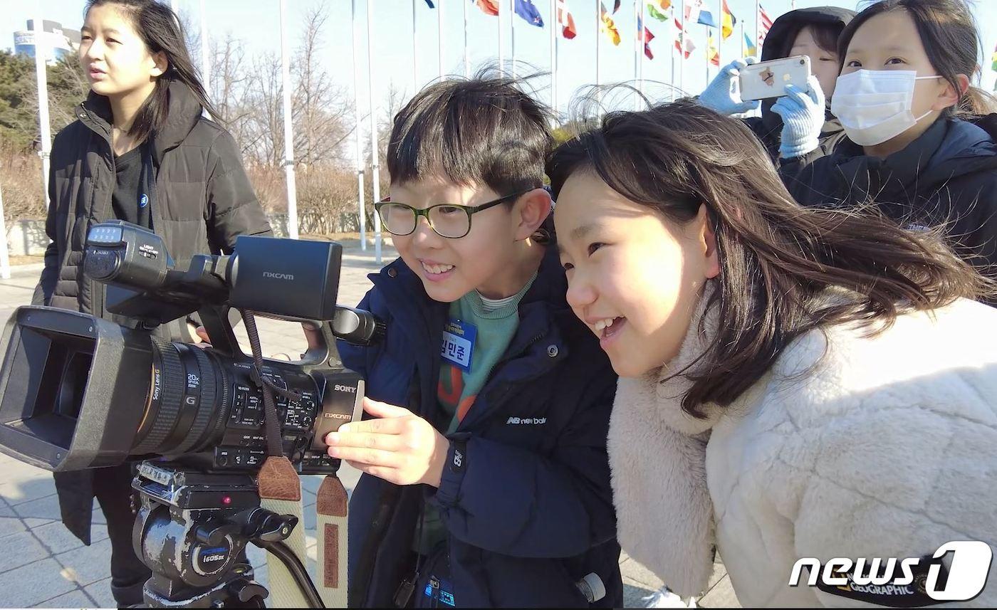 송파어린이방송아카데미에 참가한 어린이들.&#40;송파구청 제공&#41;