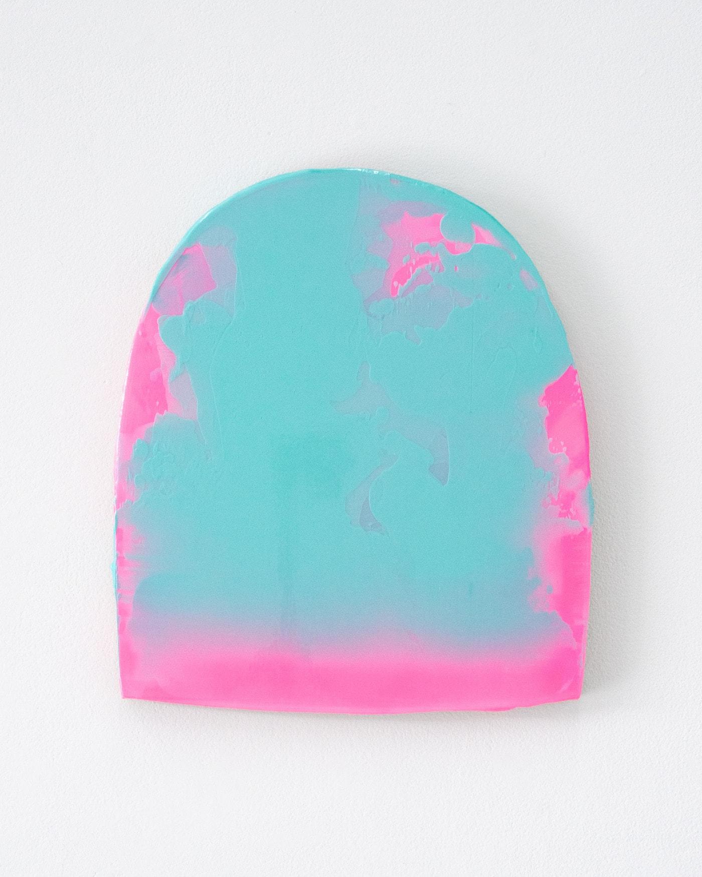 닉 슐라이커 Nick Schleicher, MP1-IS3, 2023, Acrylic, glazing medium, phosphorescent, fluorescent and iridescent pigments on linen wrapped panel, 17 x 15in &#40;43.2 x 38.1cm&#41;. 갤러리JJ 제공.