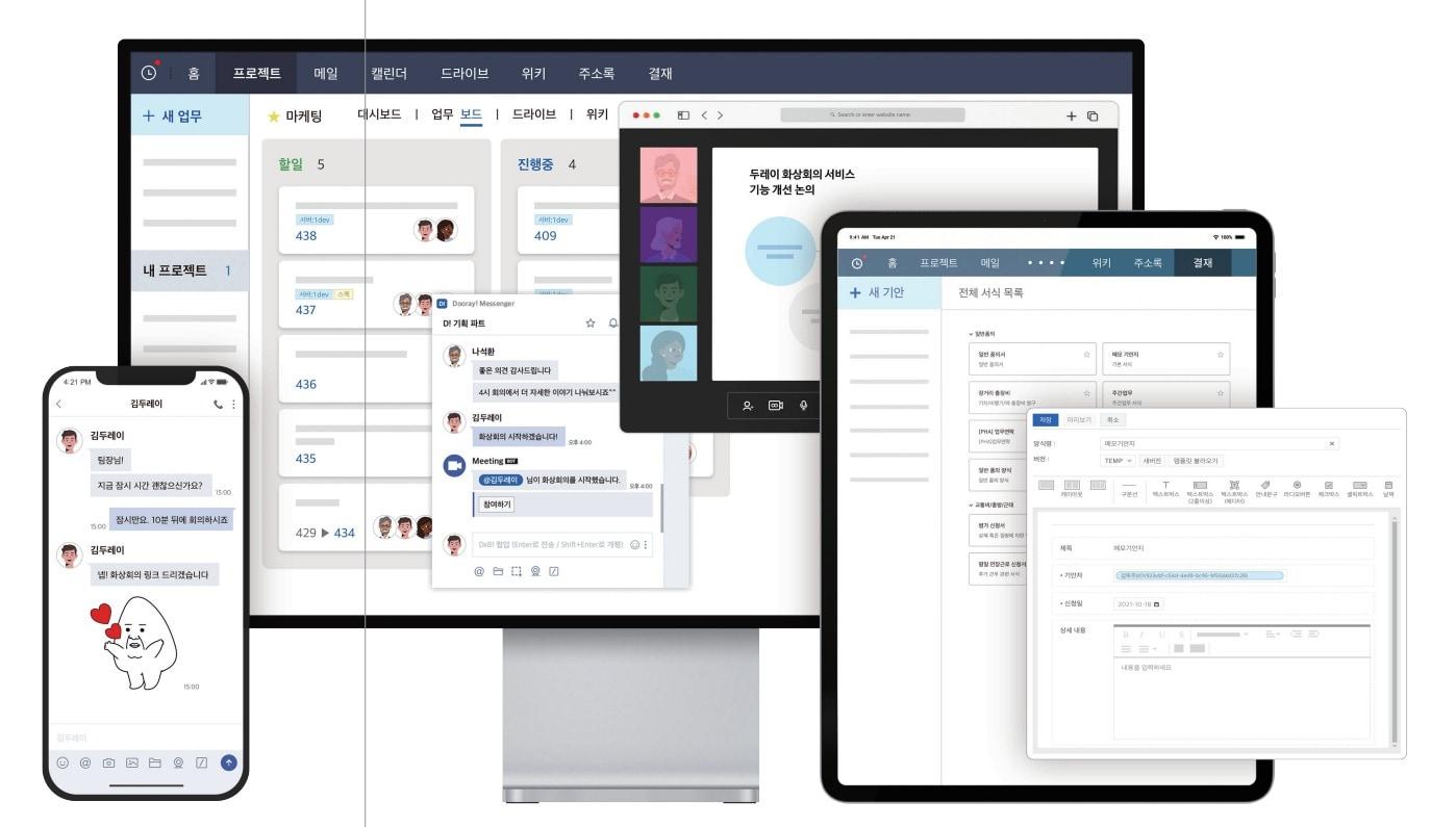 NHN의 협업툴 솔루션 &#39;두레이&#39; 화면 &#40;NHN 제공&#41;