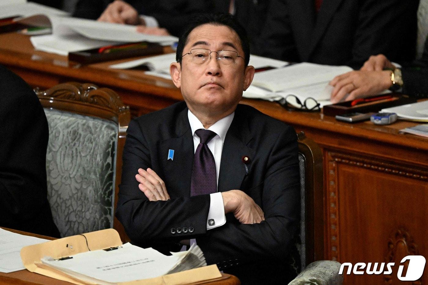 기시다 후미오 일본 총리가 30일 도쿄 의사당에서 열린 일본 중의원 본회의에 참석하고 있다. 2023.1.30 ⓒ AFP=뉴스1 ⓒ News1 강민경 기자