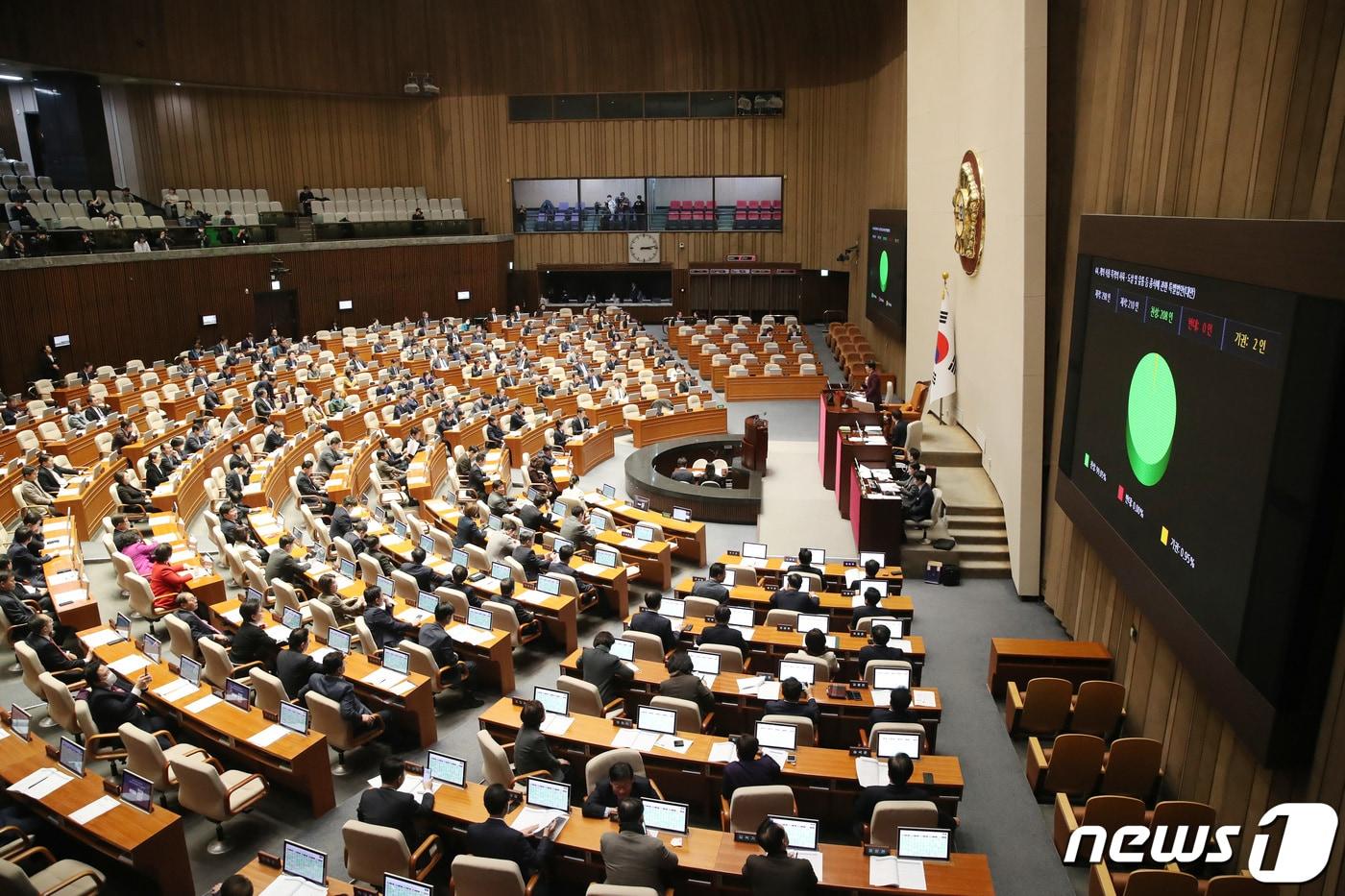 서울 여의도 국회 본회의장에서 열린 제411회국회&#40;임시회&#41; 제4차 본회의. ⓒ News1 임세영 기자