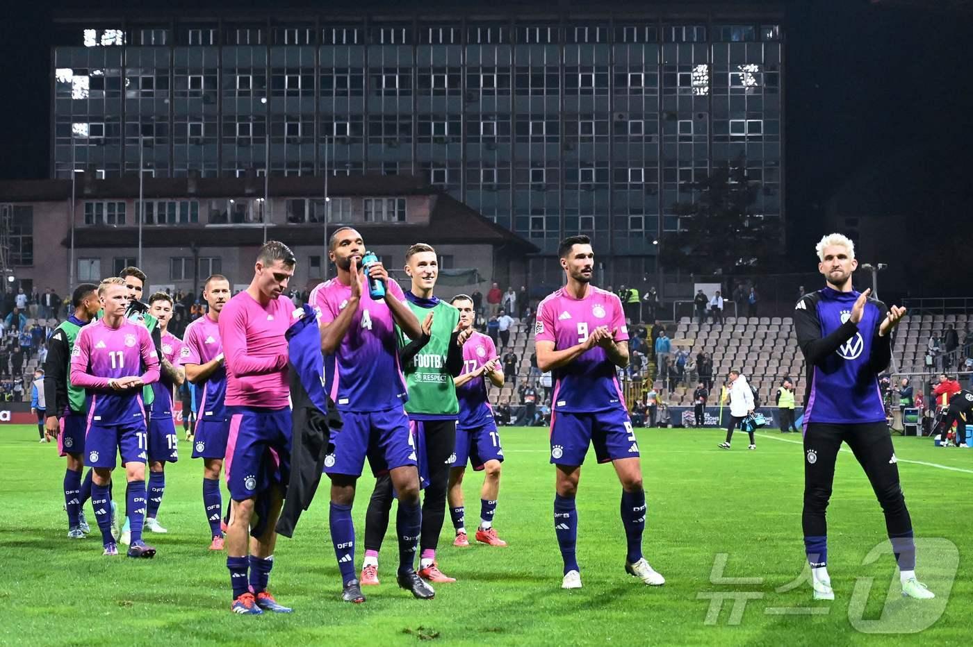 유럽축구연맹&#40;UEFA&#41; 네이션스리그에서 3경기 연속 무패를 기록한 독일. ⓒ AFP=뉴스1