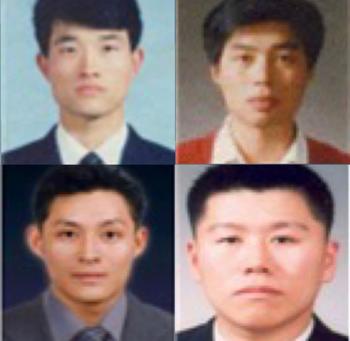 왼쪽 위부터 순서대로 나성주 경사, 장진희 경사, 심재호 경위, 이재현 경장 &#40;경찰청 제공&#41;