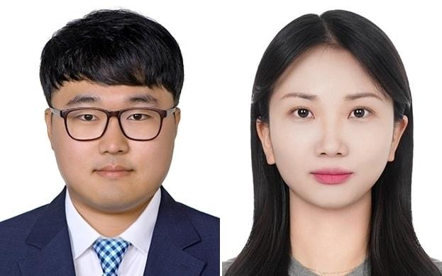 행복드림 친절공무원으로 선정된 임범순 주무관&#40;왼쪽&#41;과 건축디자인과 이지예 주무관.&#40;진천군 제공&#41;/뉴스1