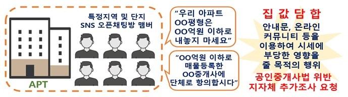 집값 담합 의심거래 개념도.&#40;국토교통부 제공&#41;