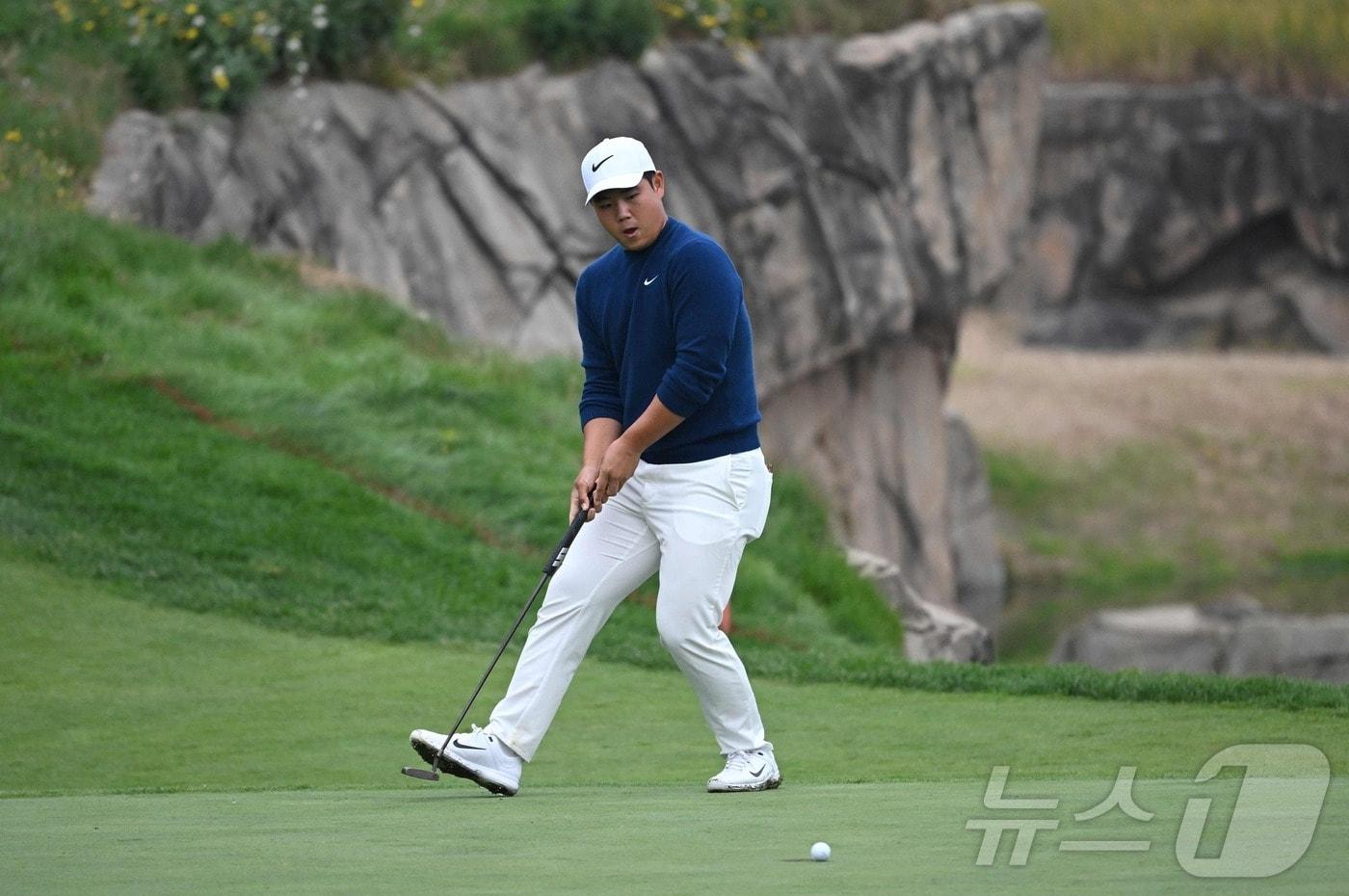 미국프로골프&#40;PGA&#41; 투어에서 활약 중인 김주형. ⓒ AFP=뉴스1