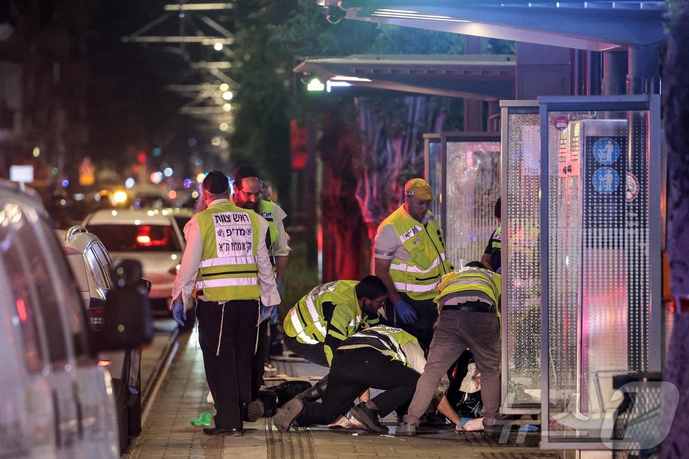 이스라엘 텔아비브 남부 야파 지역에서 지난 1일 총격 테러가 발생해 최소 7명이 사망했다. ⓒ AFP=뉴스1