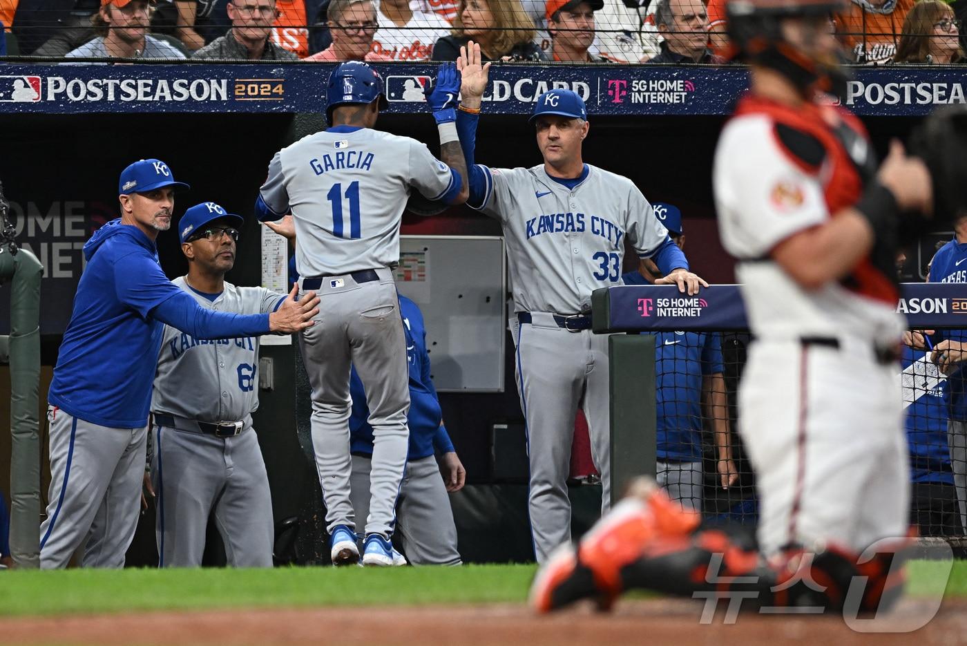 MLB 캔자스시티가 볼티모어를 꺾고 ALDS에 진출했다. ⓒ 로이터=뉴스1