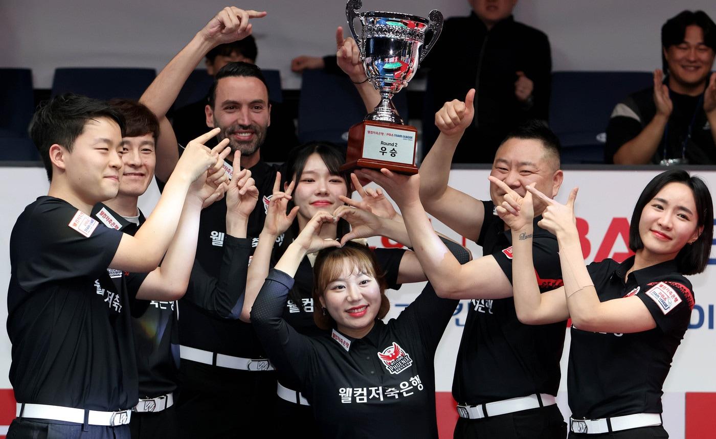 웰컴저축은행이 팀리그 2라운드서 극적 우승을 차지했다.&#40;PBA 제공&#41; 