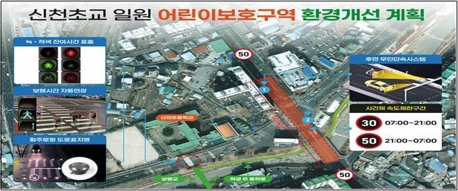 북구 신천초 일원 어린이보호구역 환경개선 계획.&#40;울산광역시제공&#41;