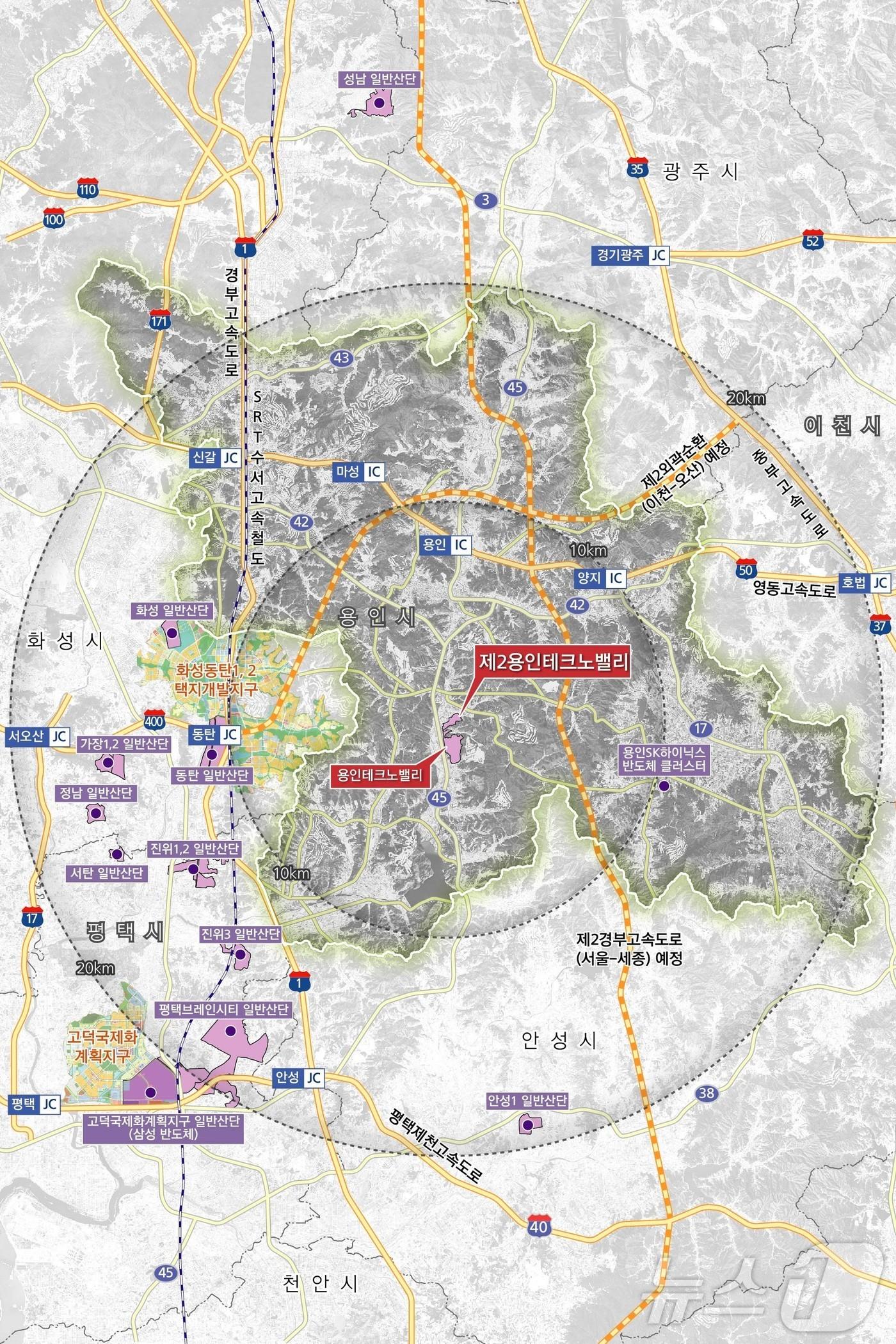 제2용인테크노밸리 위치도.&#40;용인시 제공&#41;