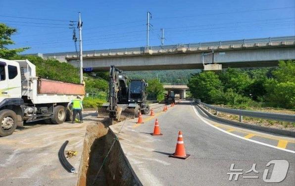 강원 평창군 봉평면 진조2길 지방상수도 확장공사 자료사진. &#40;평창군 제공&#41; 2024.11.17/뉴스1