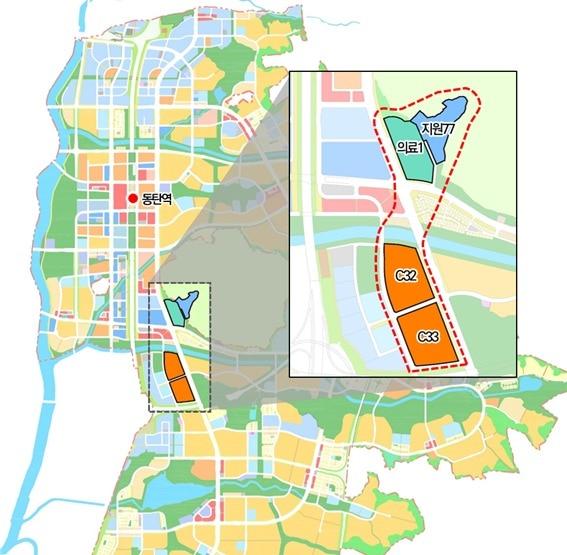 동탄2 종합병원 건립 패키지형 개발사업 위치도./LH 제공