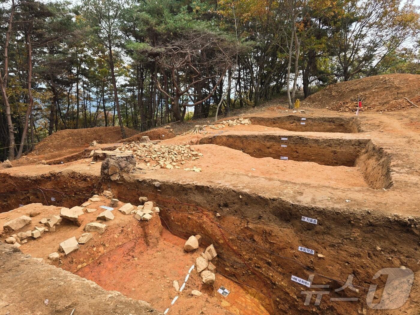 창녕 구진산성 발굴조사 현장&#40;창녕군 제공&#41;.