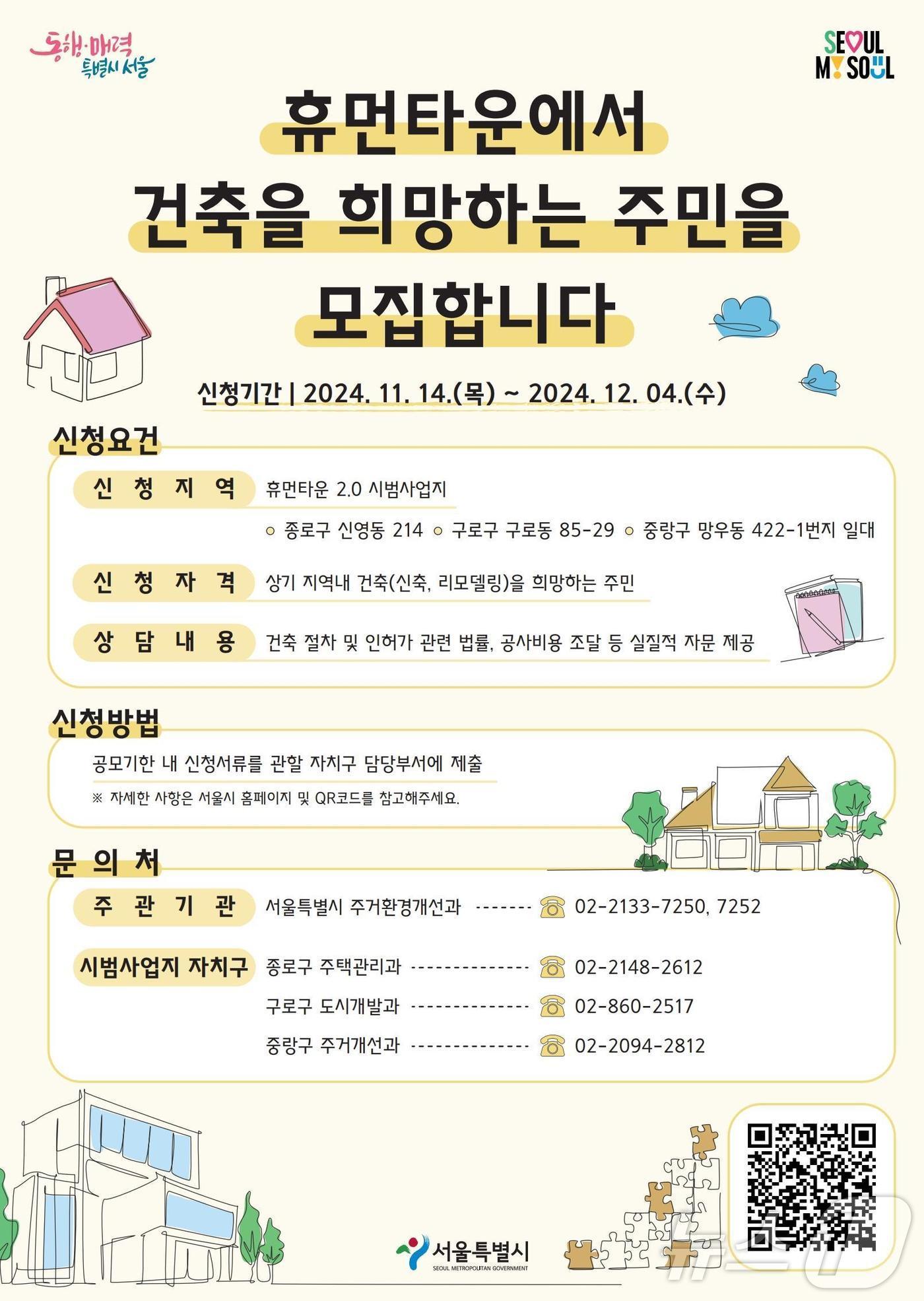 휴먼타운 건축 희망 모집 포스터 &#40;서울시 제공&#41;