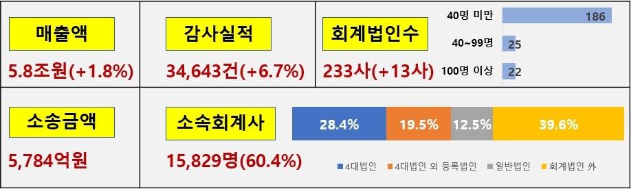 2023사업연도 회계법인 사업보고서 분석 결과 주요 통계