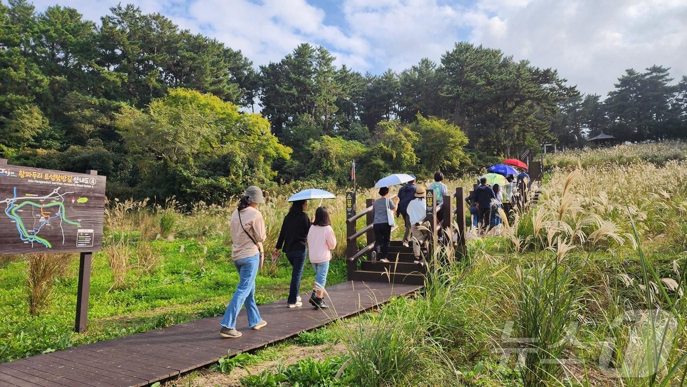 제주시 조천읍 와산리와 애월읍 상귀리 지역주민들이 개발한 마을여행 프로그램이 내년 상반기 출시된다. 애월읍 상귀리 설팅 모습.&#40;제주시 제공&#41;/뉴스1 