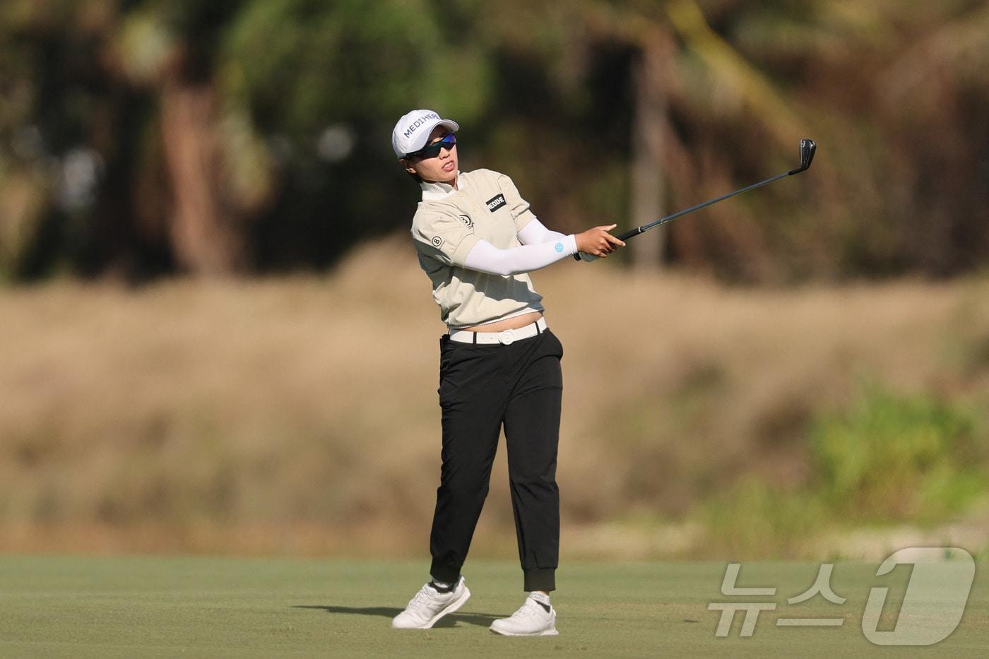 LPGA CME 그룹 투어 챔피언십 1라운드에서 선두에 오른 안나린. ⓒ AFP=뉴스1