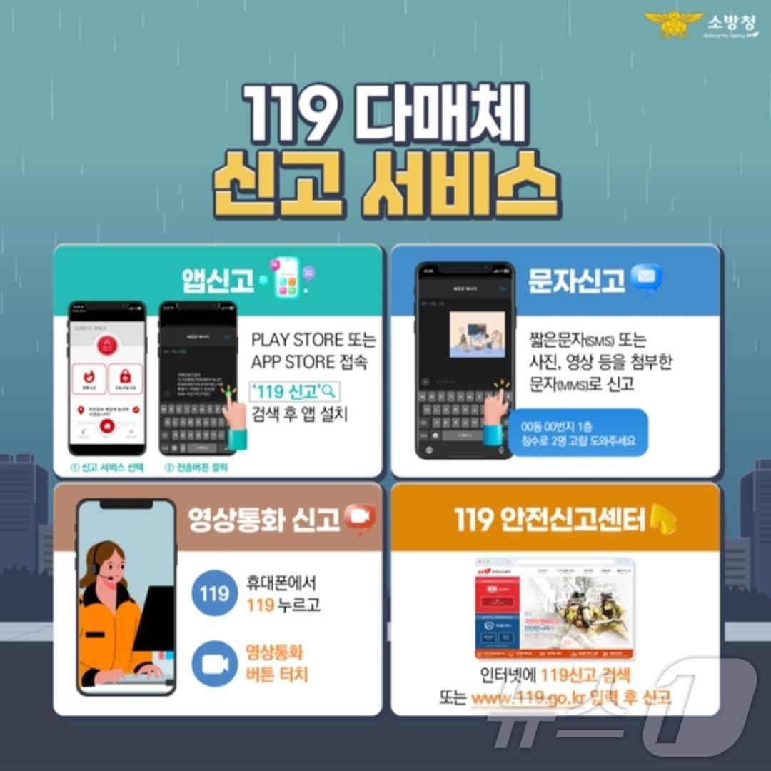 119 다매체 신고 서비스 안내문.&#40;전주완산소방서 제공&#41; 2024.11.27/뉴스1