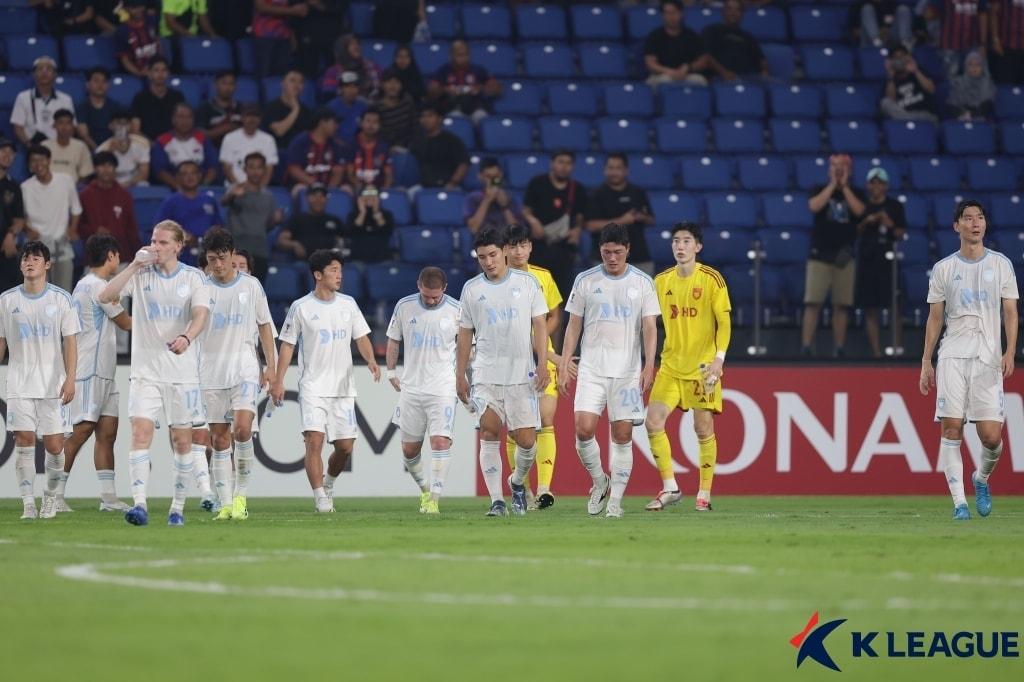 아시아축구연맹&#40;AFC&#41; 챔피언스리그 엘리트&#40;ACLE&#41; 리그 스테이지에서 4연패를 당한 울산 HD. &#40;한국프로축구연맹 제공&#41;