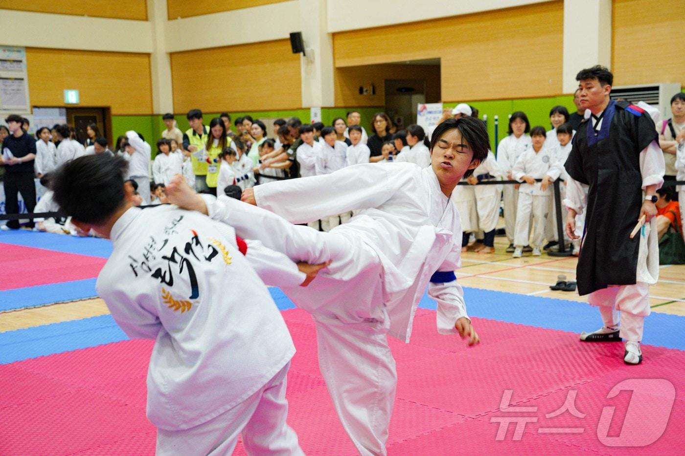  6일 ㈔한국택견협회는 올해 세계에 택견을 전파하기 위해 해외 지도자 파견 사업을 추진했다고 밝혔다. 사진은 전국택견한마당 모습.&#40;한국택견협회 제공&#41;/뉴스1