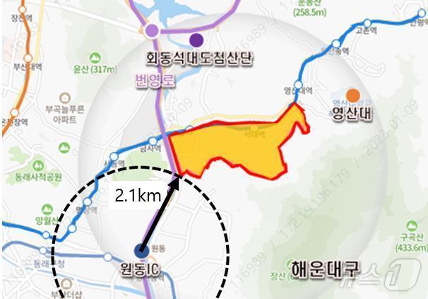 부산 도신융합특구 위치도&#40;부산시청 제공&#41;