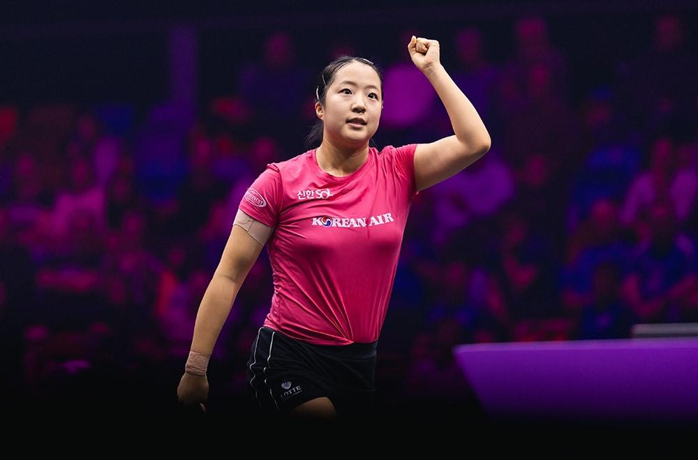 신유빈.&#40;ITTF 홈페이지 캡처&#41;