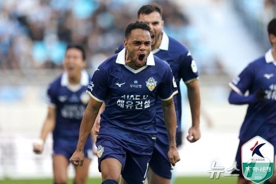 충남아산FC의 주닝요.&#40;한국프로축구연맹 제공&#41;