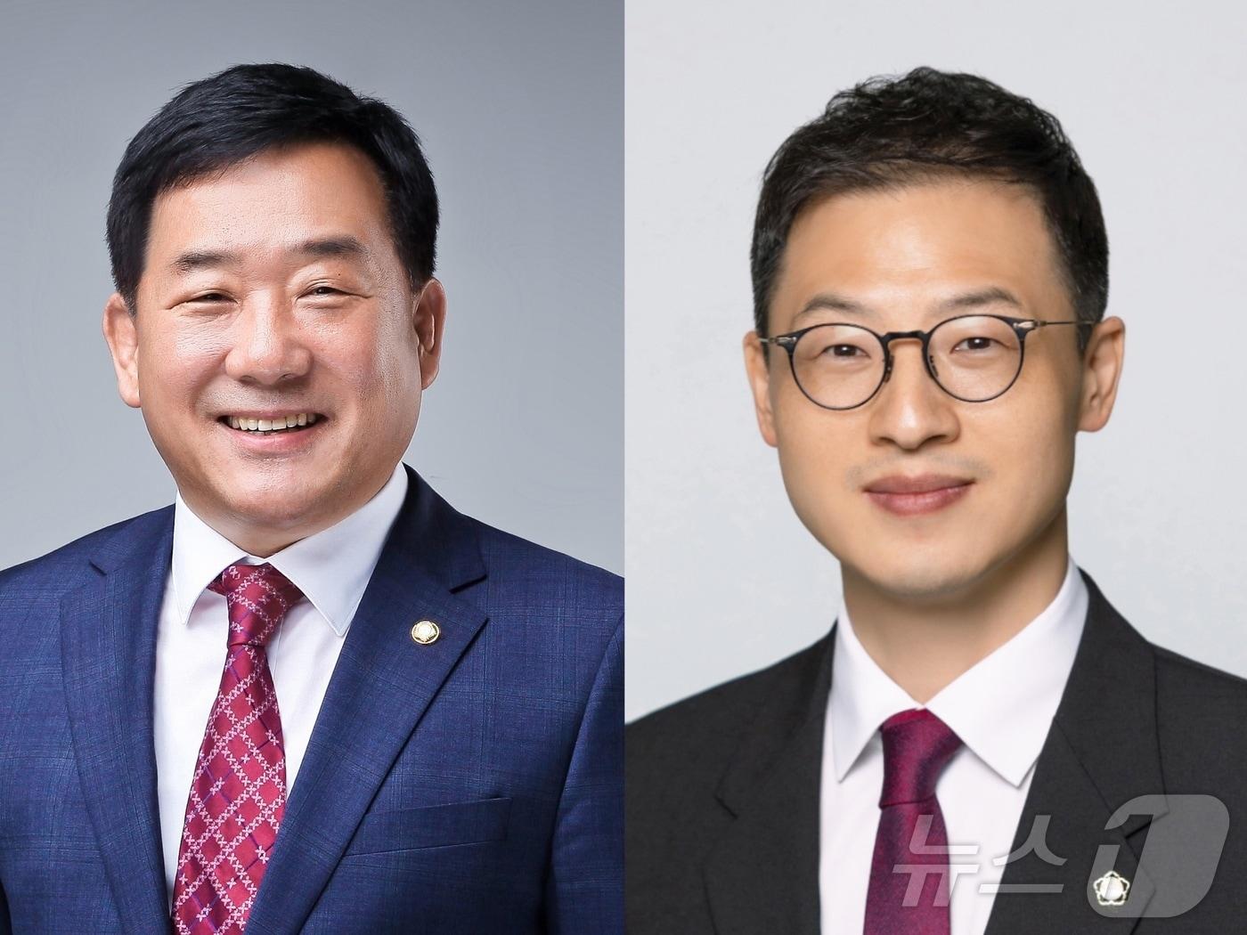 왼쪽부터 국민의힘 박성민 의원&#40;울산중구&#41;, 김상욱 의원&#40;울산남갑&#41;