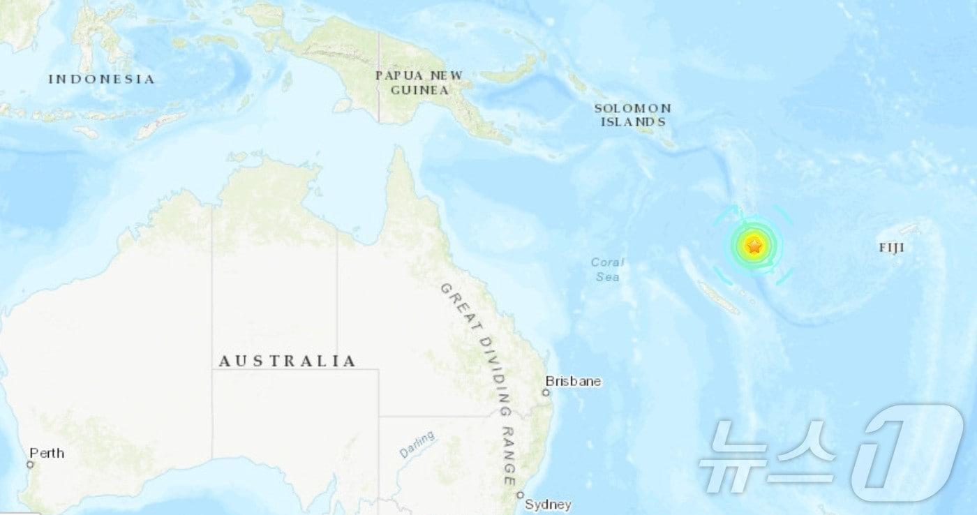 남태평양 바누아투에 리히터 규모 7.4 강진이 발생했다. 사진=USGS