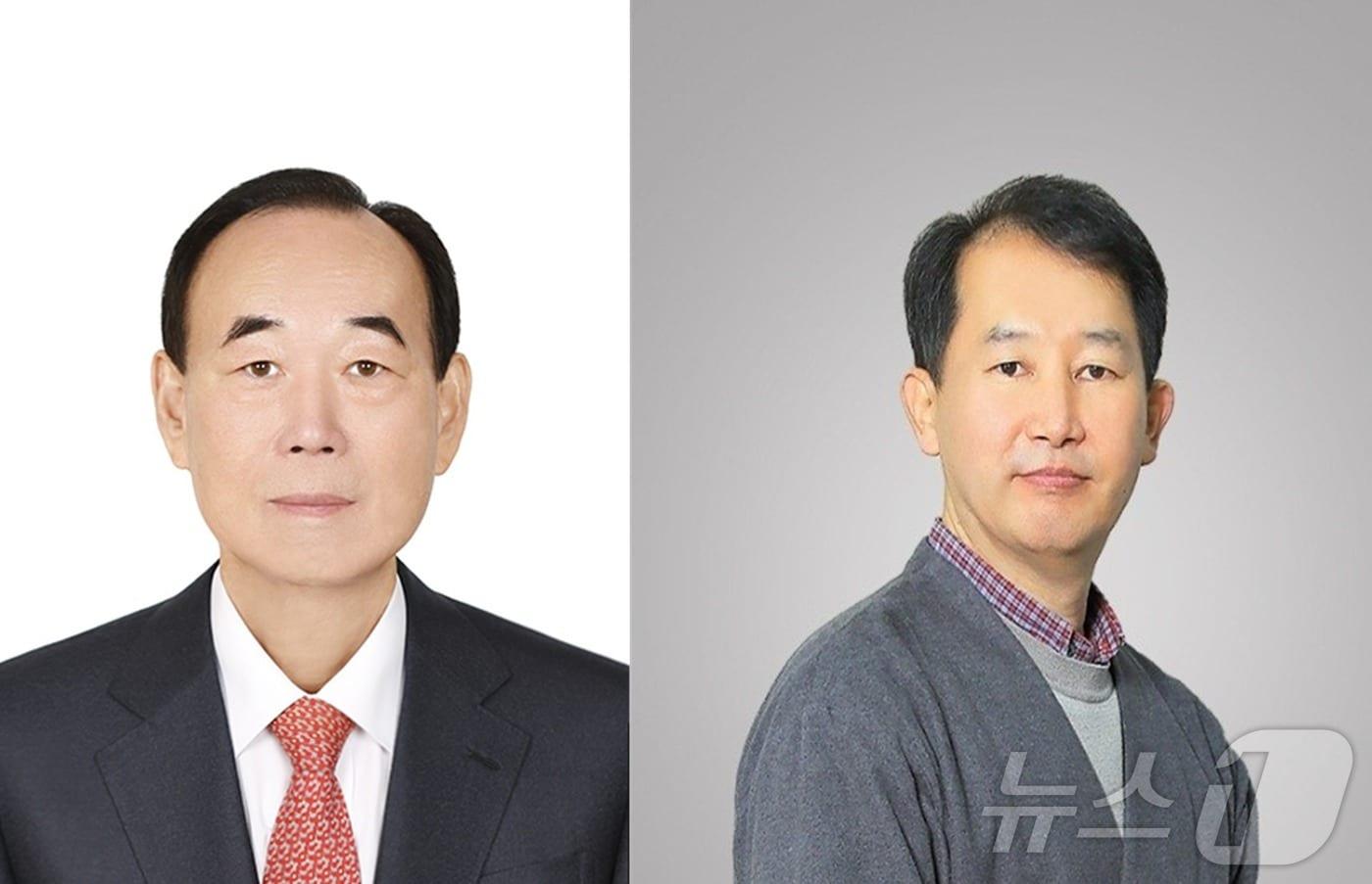 서석재 일성사양복점 대표&#40;왼쪽&#41;와 김규덕 슈랜더 대표.&#40;부산시청 제공&#41; 