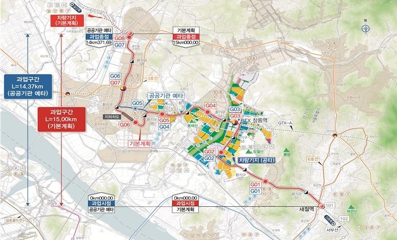 고양은평선 노선도.&#40;국토교통부 제공&#41;