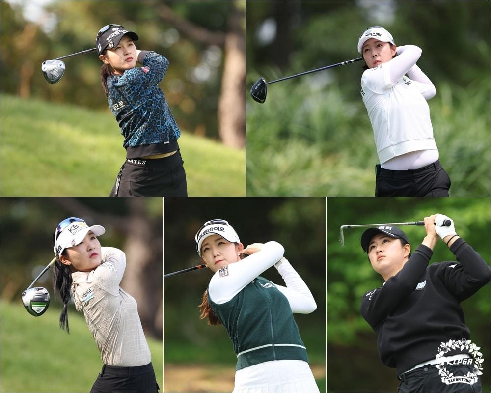 올해 KLPGA 다승왕에 오른 선수들. 왼쪽 위부터 시계방향으로 박현경, 박지영, 마다솜, 배소현, 이예원. &#40;KLPGA 제공&#41;