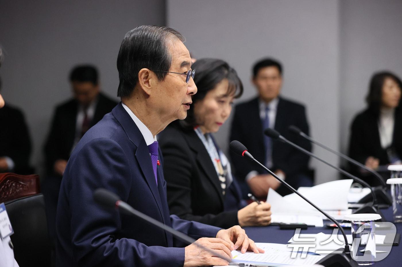 한덕수 대통령 권한대행 국무총리가 26일 서울 용산구 국립중앙박물관에서 열린 제9차 국가관광전략회의에서 모두발언을 하고 있다. &#40;총리실 제공&#41; 2024.12.26/뉴스1