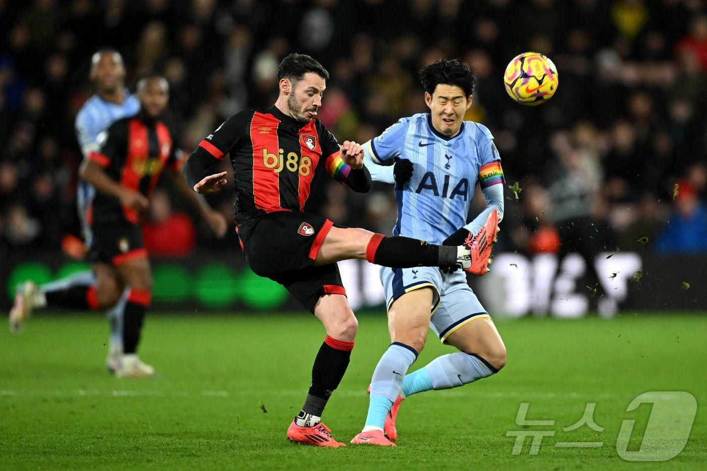 본머스가 6일&#40;한국시간&#41; 열린 2024-25 EPL 토트넘과 홈 경기에서 1-0으로 이겼다. ⓒ AFP=뉴스1