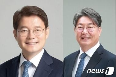 전북자치도 익산갑 민주당 경선에 맞붙는 김수흥 의원과 이춘석 전 의원./뉴스1