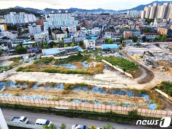 전주 감나무골 재개발 사업 공사현장./뉴스1