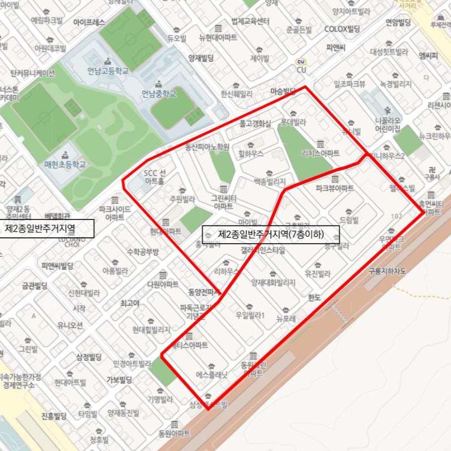 서초구 양재2동 374 및 382 일원&#40;서울시 제공&#41;