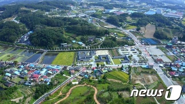 충북 옥천군 구읍 일대 드론촬영. ⓒ News1 