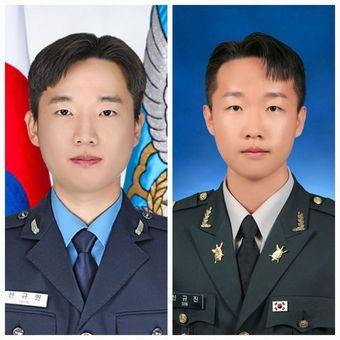 형 신규민&#40;항공대·22&#41; 공군 소위&#40;왼쪽&#41;와 동생 신규진&#40;전북대·22&#41; 육군 소위.&#40;육군 제공&#41;